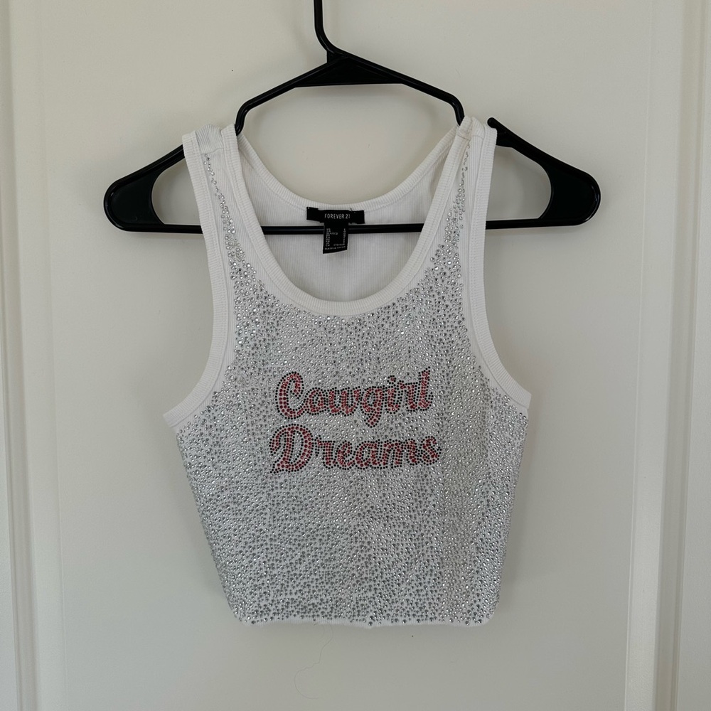 Rhinestone Crop Top